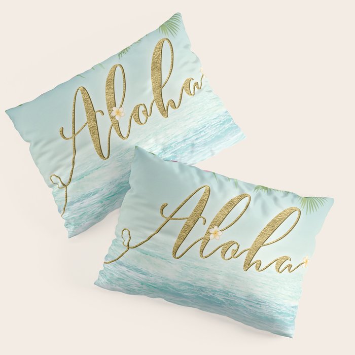 Golden Aloha Pillow Sham Gallery Image 1
