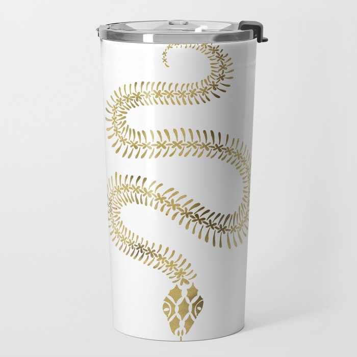 Snake Skeleton - Gold Travel Mug Gallery Image 2