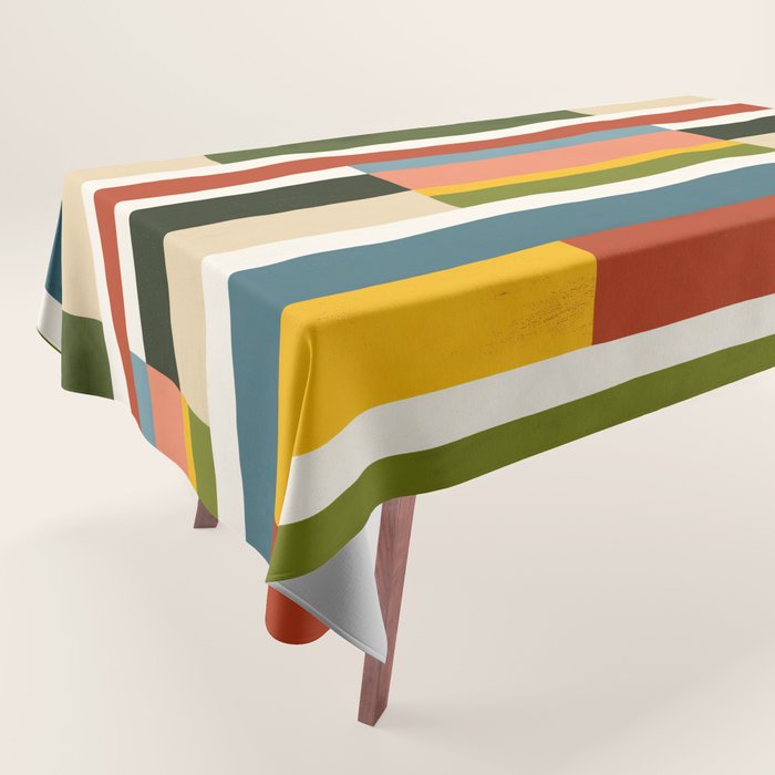 Autumn Winter Striped Revival Tablecloth Gallery Image 1