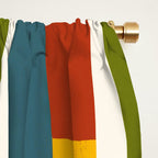 Autumn Winter Striped Revival Window Curtain Gallery Image 2