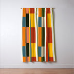 Autumn Winter Striped Revival Window Curtain Gallery Image 3