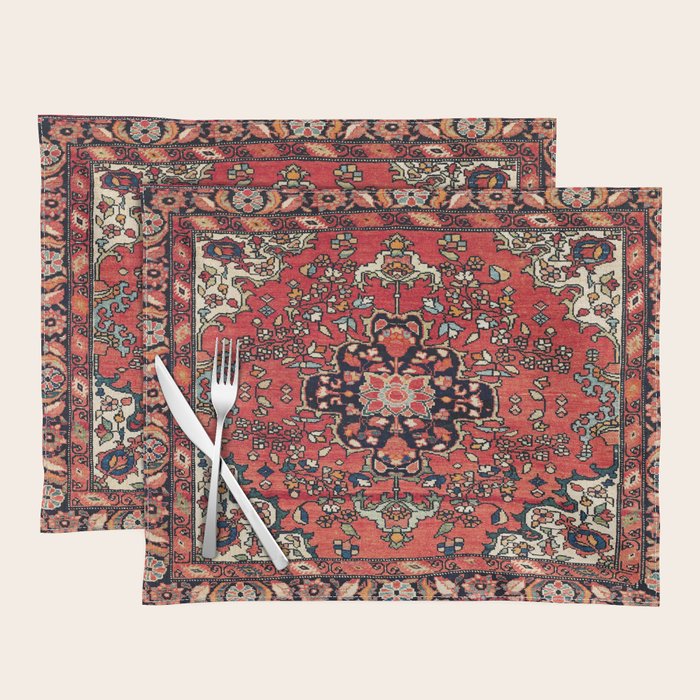 Farahan Arak West Persian Poshti Print Placemat Gallery Image 1