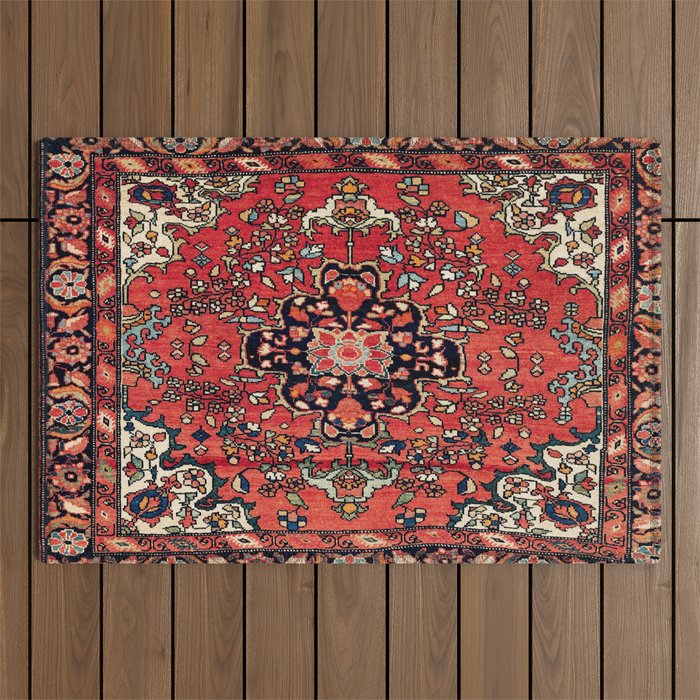 Farahan Arak West Persian Poshti Print Outdoor Rug Gallery Image 1