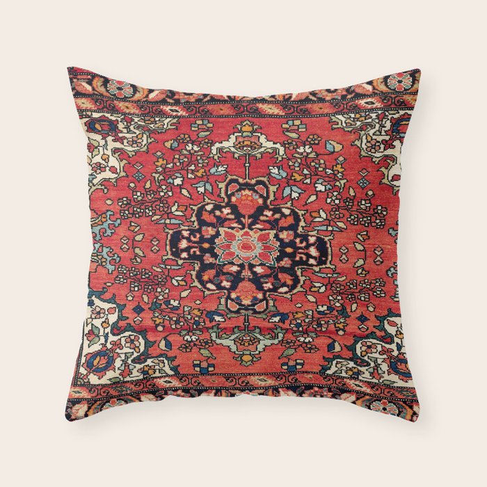 Farahan Arak West Persian Poshti Print Throw Pillow Gallery Image 6