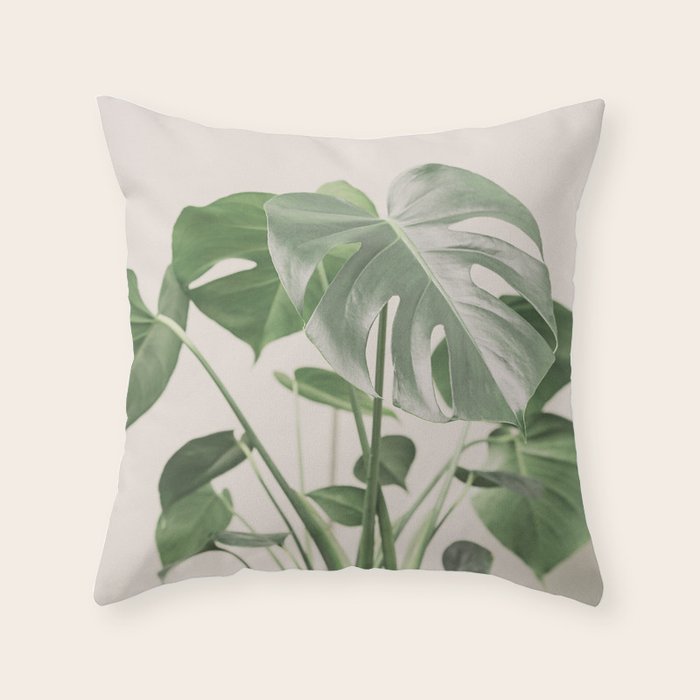 My monstera Throw Pillow Gallery Image 1