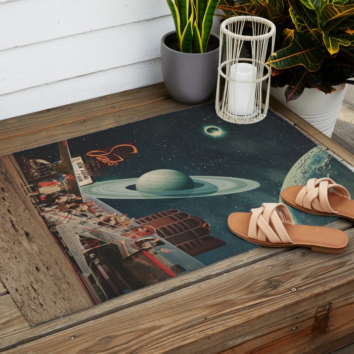 a Postcard from year 2348 Outdoor Rug Gallery Image 2