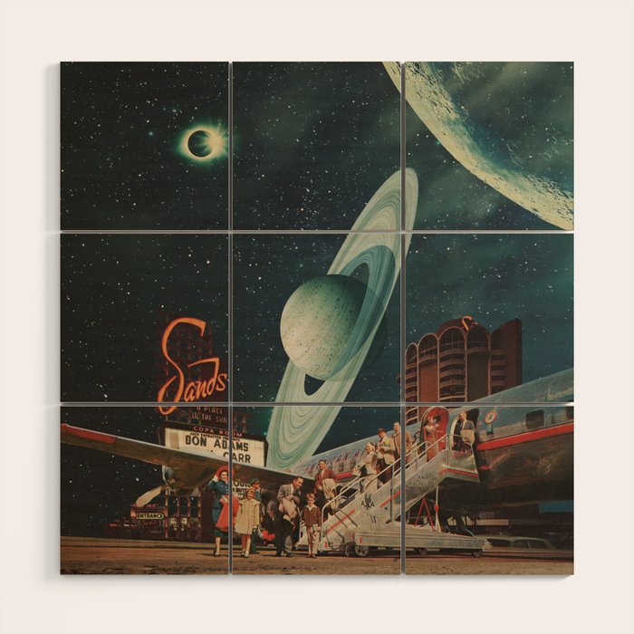 a Postcard from year 2348 Wood Wall Art Gallery Image 1