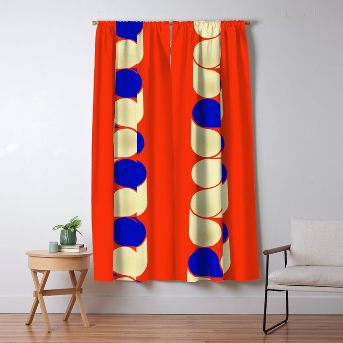 Mid-century geometric shapes-no10 Window Curtain Gallery Image 5