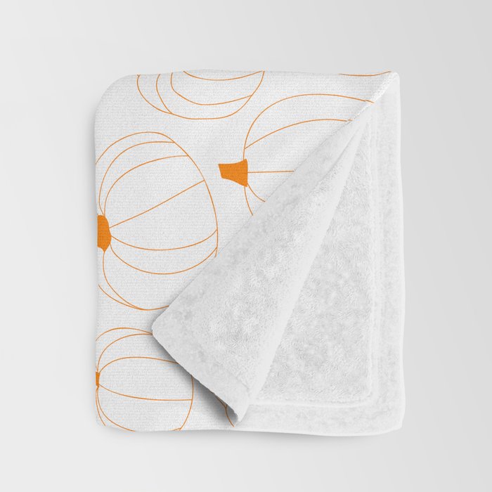 Autumn pumpkin vegetable pattern Throw Blanket Gallery Image 3