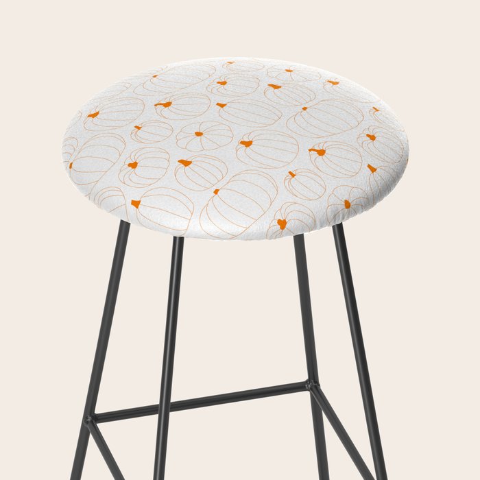 Autumn pumpkin vegetable pattern Stool Gallery Image 2