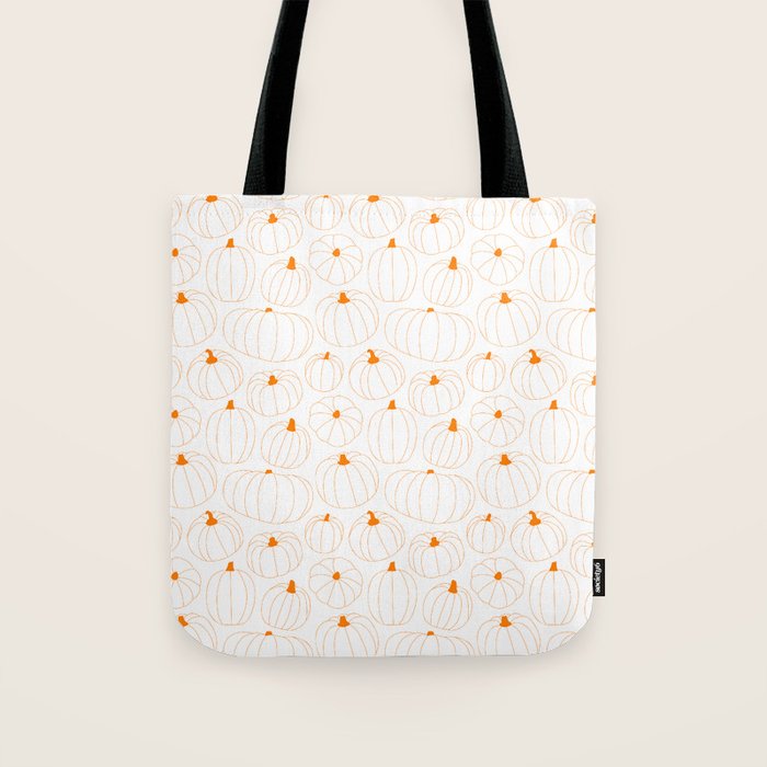 Autumn pumpkin vegetable pattern Tote Bag Gallery Image 1