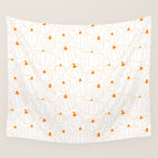 Autumn pumpkin vegetable pattern Wall Tapestry Gallery Image 4