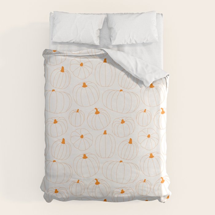 Autumn pumpkin vegetable pattern Duvet Cover Gallery Image 6