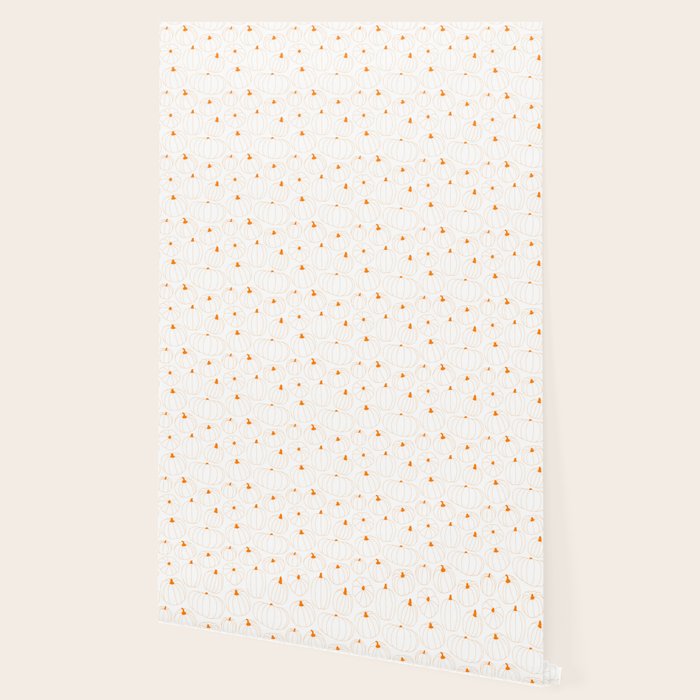 Autumn pumpkin vegetable pattern Wallpaper Gallery Image 2