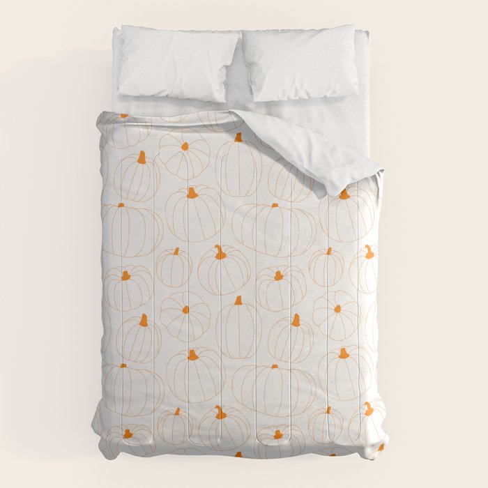 Autumn pumpkin vegetable pattern Comforter Gallery Image 1