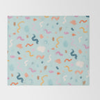 Abtract Colorful Brush Pattern Throw Blanket Gallery Image 2