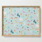Abtract Colorful Brush Pattern Serving Tray Gallery Image 1