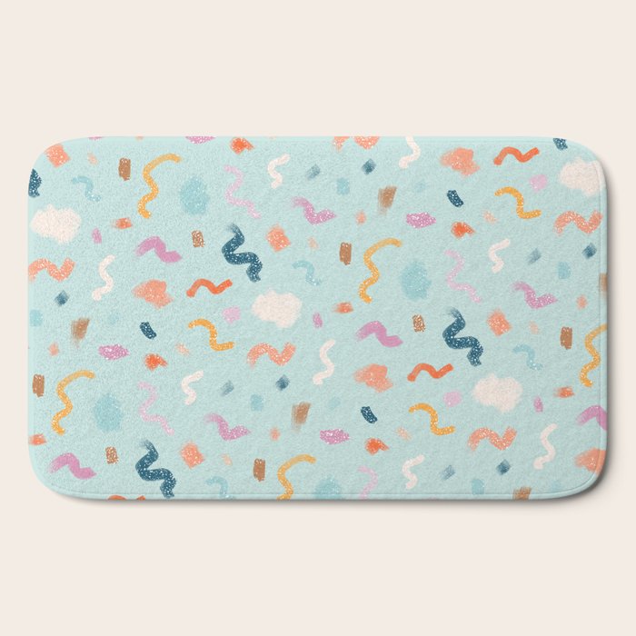 Abtract Colorful Brush Pattern Bath Mat Gallery Image 2