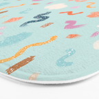 Abtract Colorful Brush Pattern Bath Mat Gallery Image 3
