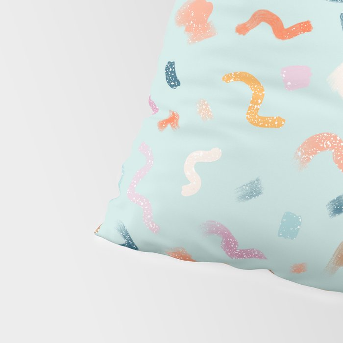 Abtract Colorful Brush Pattern Pillow Sham Gallery Image 4