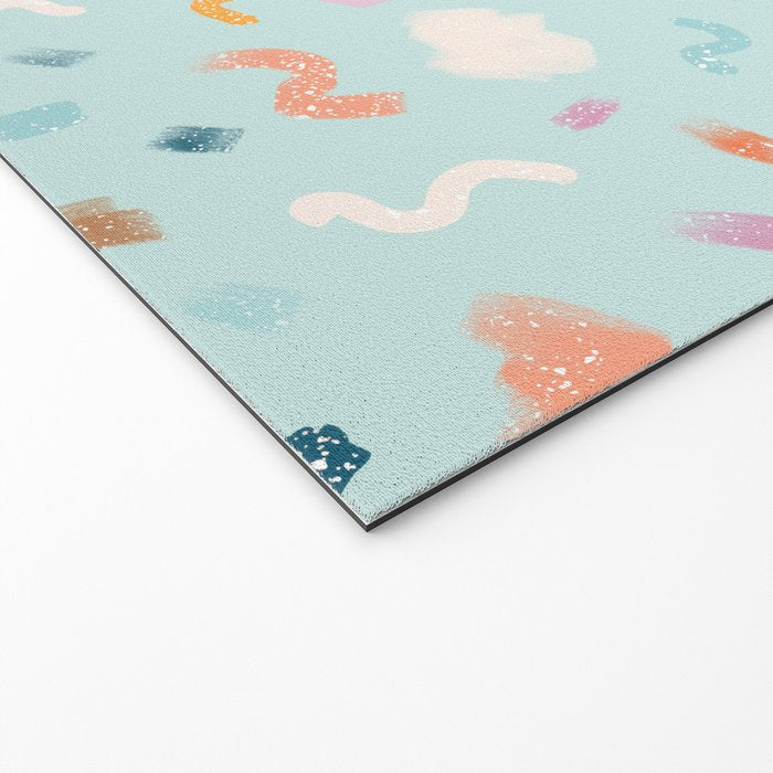 Abtract Colorful Brush Pattern Welcome Mat Gallery Image 2
