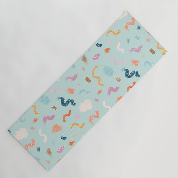 Abtract Colorful Brush Pattern Yoga Mat Gallery Image 1