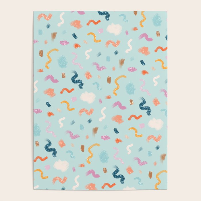 Abtract Colorful Brush Pattern Poster Gallery Image 4