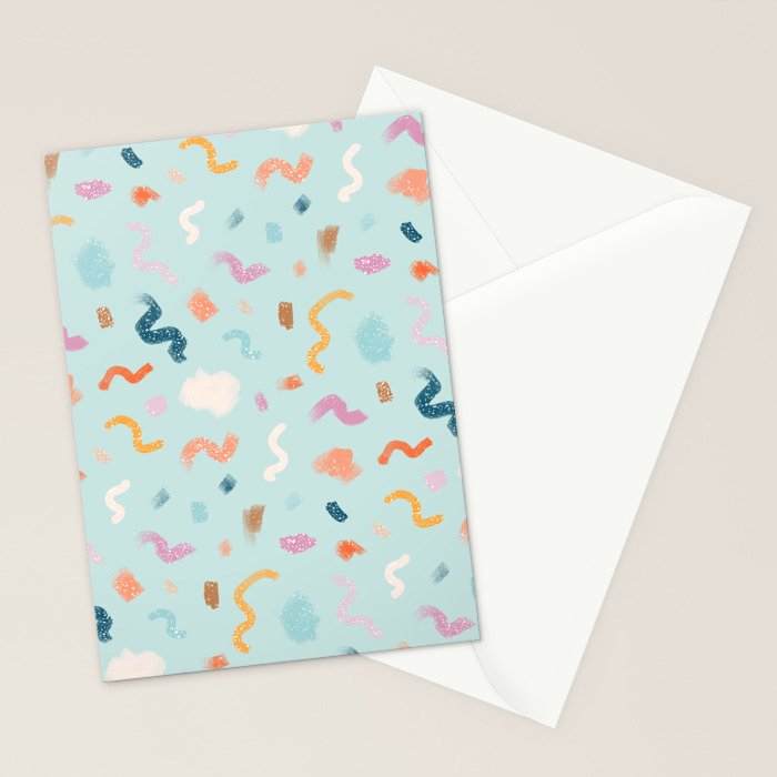 Abtract Colorful Brush Pattern Stationery Card Gallery Image 2