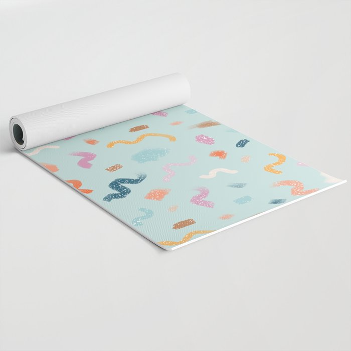 Abtract Colorful Brush Pattern Yoga Mat Gallery Image 2