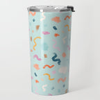 Abtract Colorful Brush Pattern Travel Mug Gallery Image 2