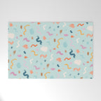 Abtract Colorful Brush Pattern Welcome Mat Gallery Image 1