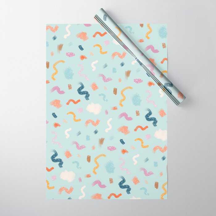 Abtract Colorful Brush Pattern Wrapping Paper Gallery Image 1