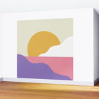 Sunset Island - Pink Wall Mural Gallery Image 2
