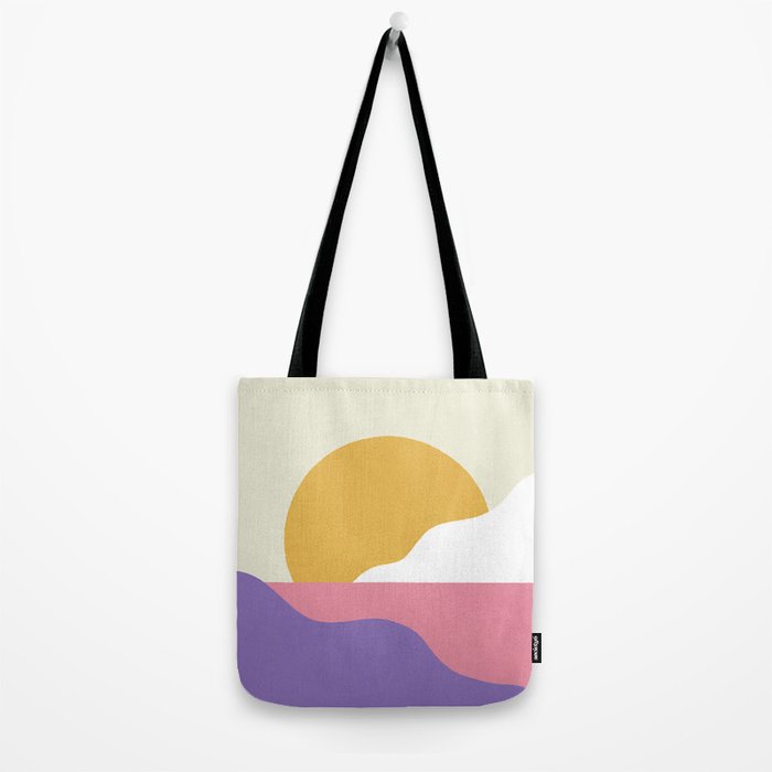 Sunset Island - Pink Tote Bag Gallery Image 2
