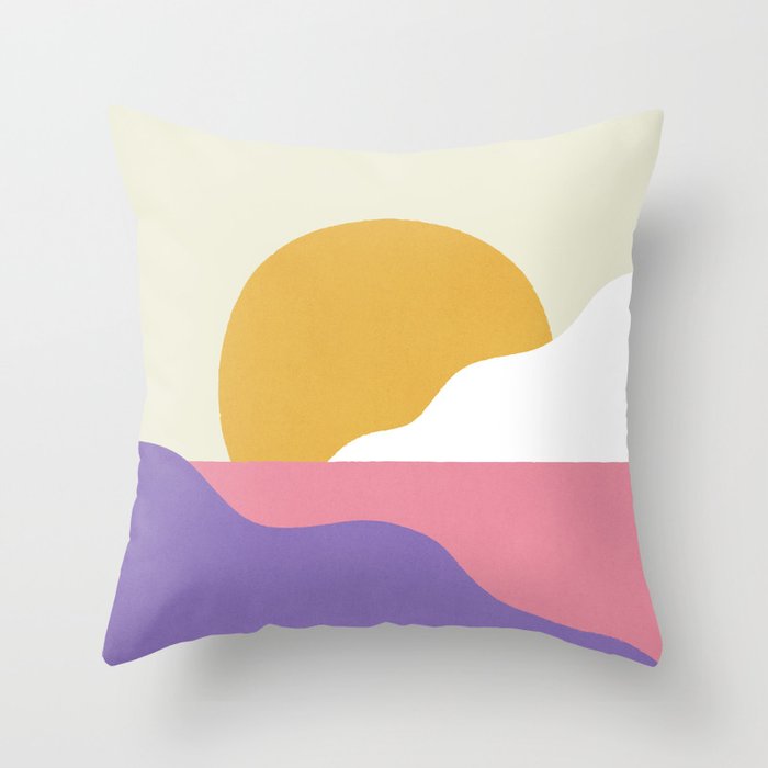 Sunset Island - Pink Throw Pillow Gallery Image 6