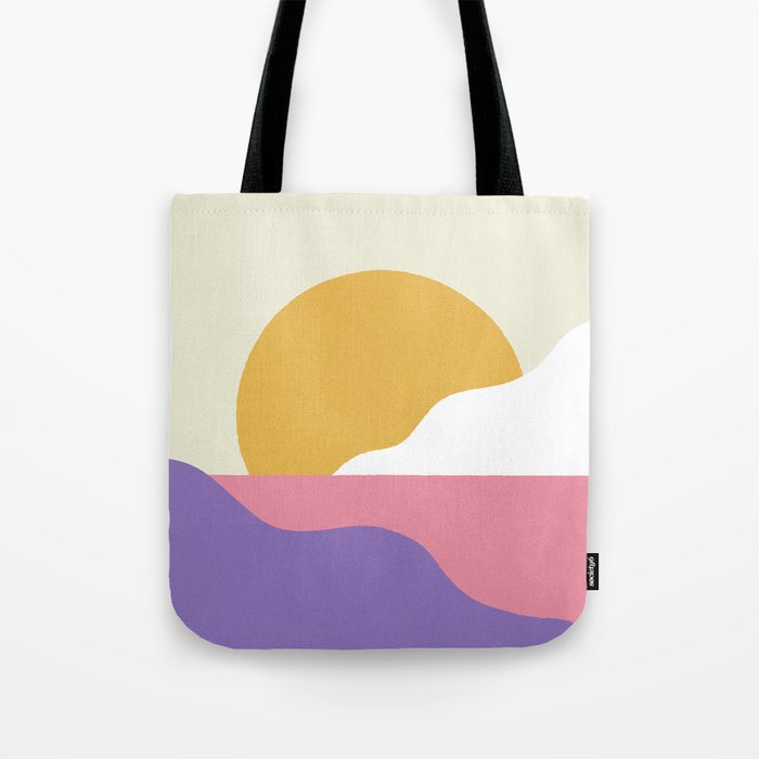 Sunset Island - Pink Tote Bag Gallery Image 1