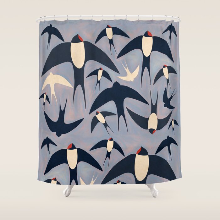 Swallows Shower Curtain Gallery Image 1