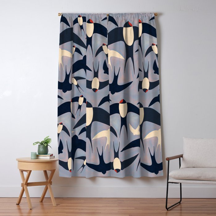 Swallows Window Curtain Gallery Image 5