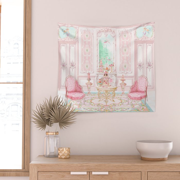 Marie Antoinette Tea in Paris  Wall Tapestry Gallery Image 2