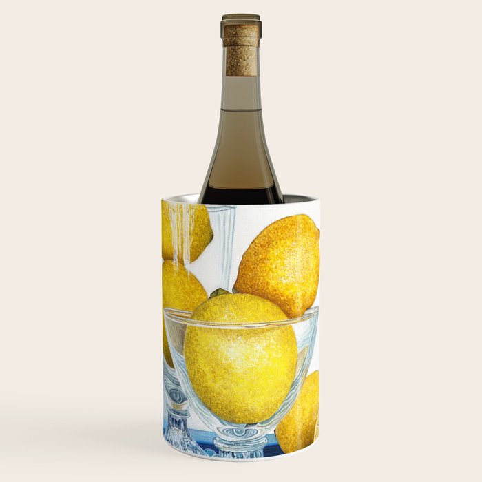 Lemons and Glass Wine Chiller Gallery Image 1