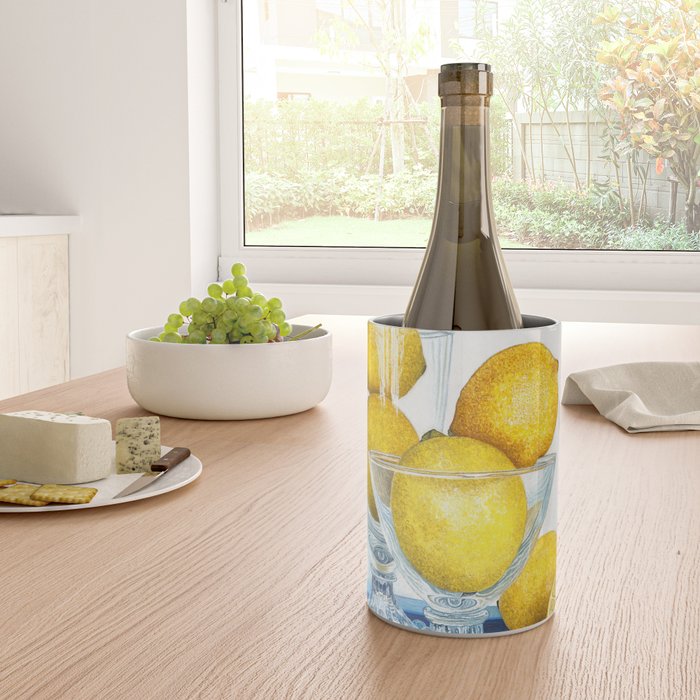 Lemons and Glass Wine Chiller Gallery Image 4