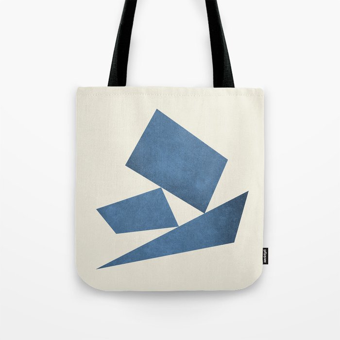 3 Forms Composition - Blue Tote Bag Gallery Image 1