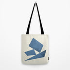 3 Forms Composition - Blue Tote Bag Gallery Image 2