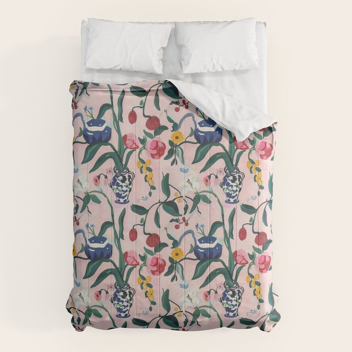 Floral Whimsy on Blush Comforter Gallery Image 6