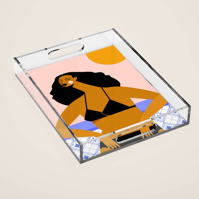 Pool Time Acrylic Tray Gallery Image 1