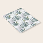 Watercolor forest green snow Christmas pine tree Notebook Gallery Image 2