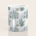Watercolor forest green snow Christmas pine tree Coffee Mug Gallery Image 4