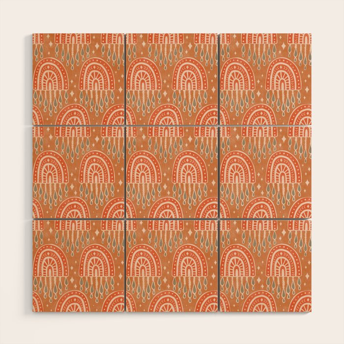 Little Rainbows - terracotta and caramel  Wood Wall Art Gallery Image 1