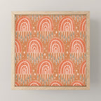 Little Rainbows - terracotta and caramel  Mini Art Print Gallery Image 1