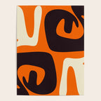 Mid Century Modern Mythos Abstract Black Orange Cream Poster Gallery Image 4
